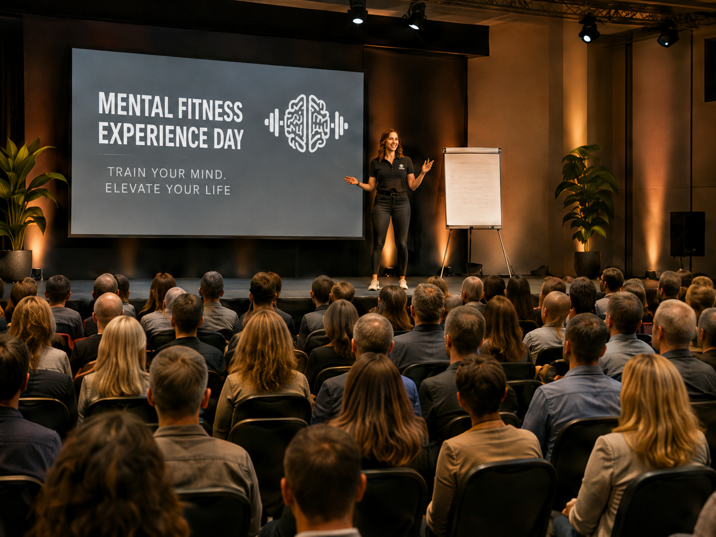 Mental Fitness Live Experience Day met spreker en volwassen publiek